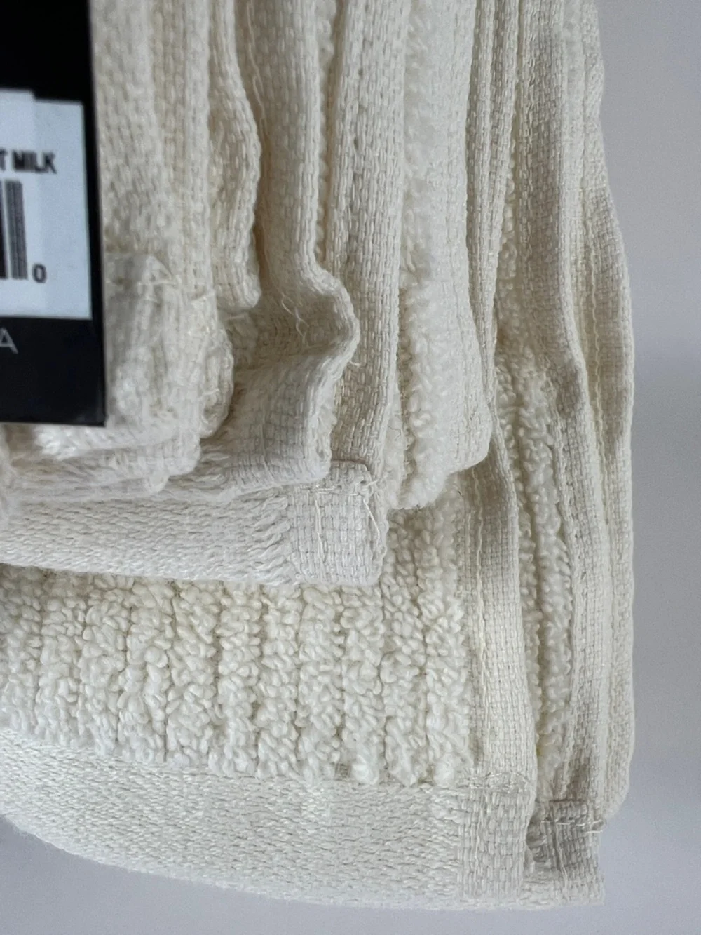 Dwell Studio Bath Towel Set 6 PC Cream Quick Dry 100% Zero Twist Cotton NEW